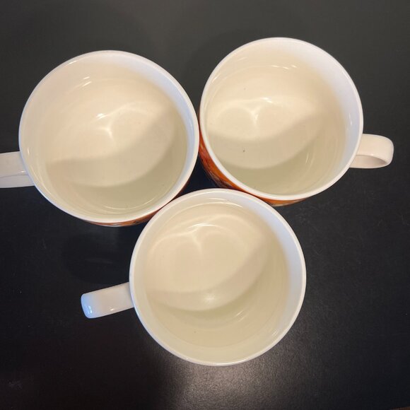 Set of 3 CYPRESS HOME Chef Pattern Ceramic Mugs / Soup Bowls with Handles - Picture 8 of 10